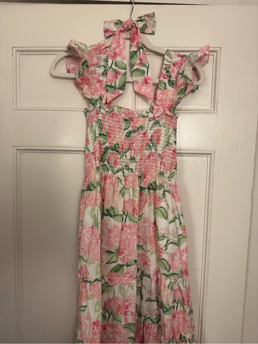 Hill House nap dress with matching bow exclusive Nantucket print